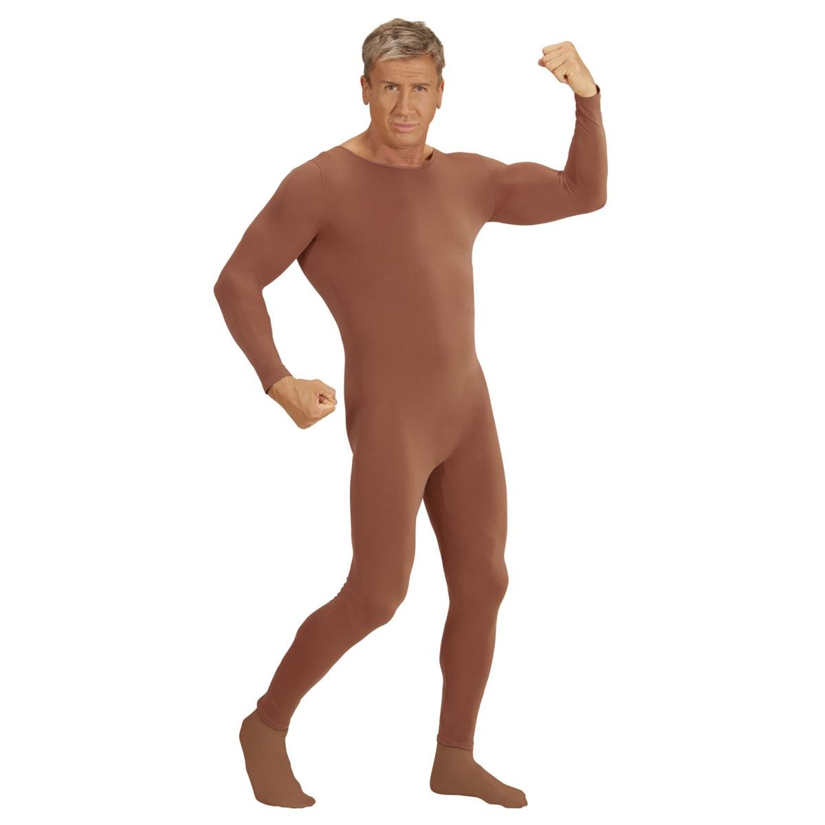 Costume tuta marrone color pelle