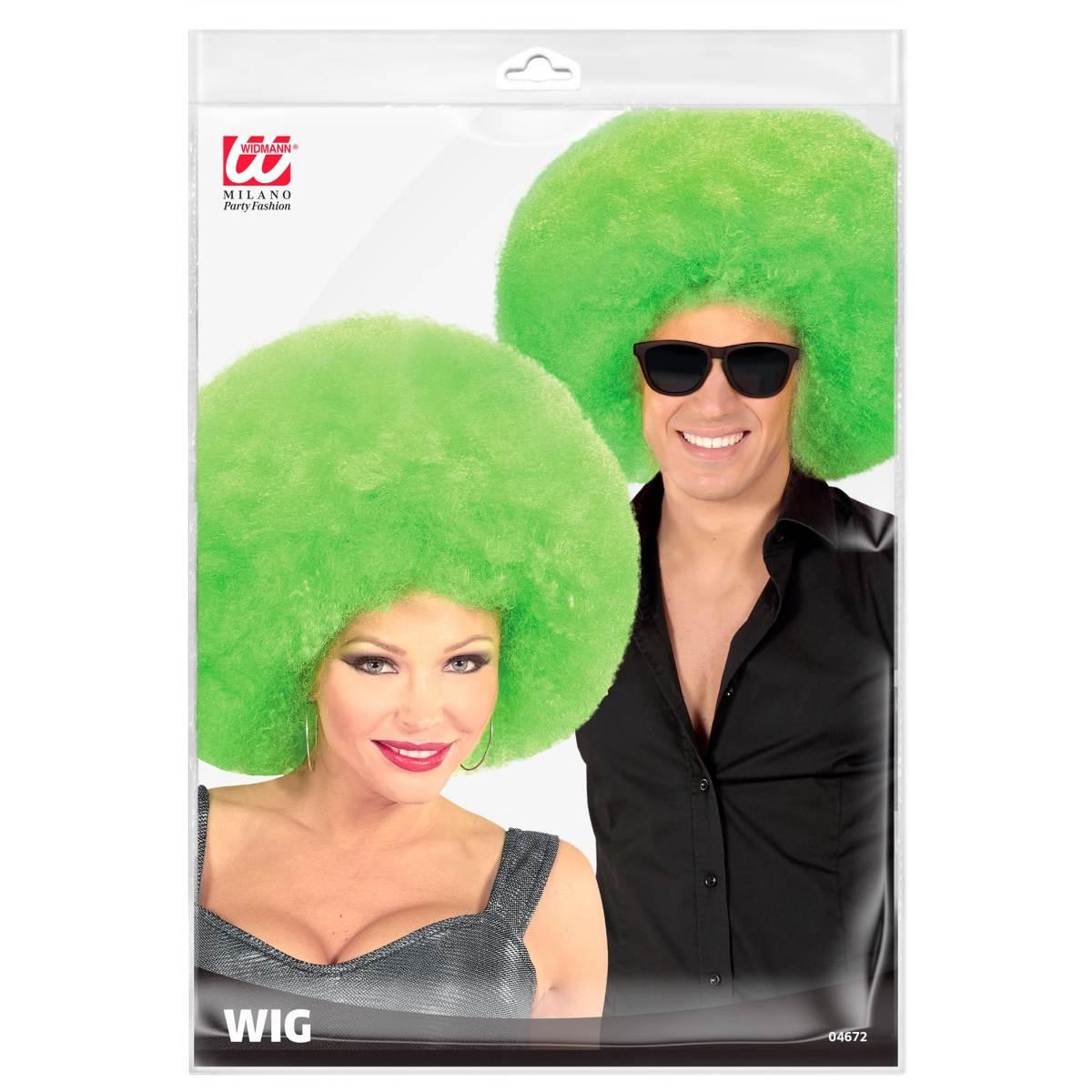 Parrucca afro verde