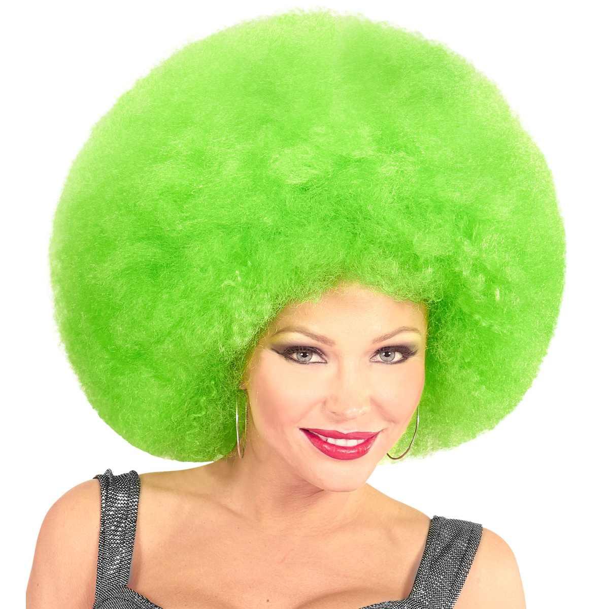 Parrucca afro verde