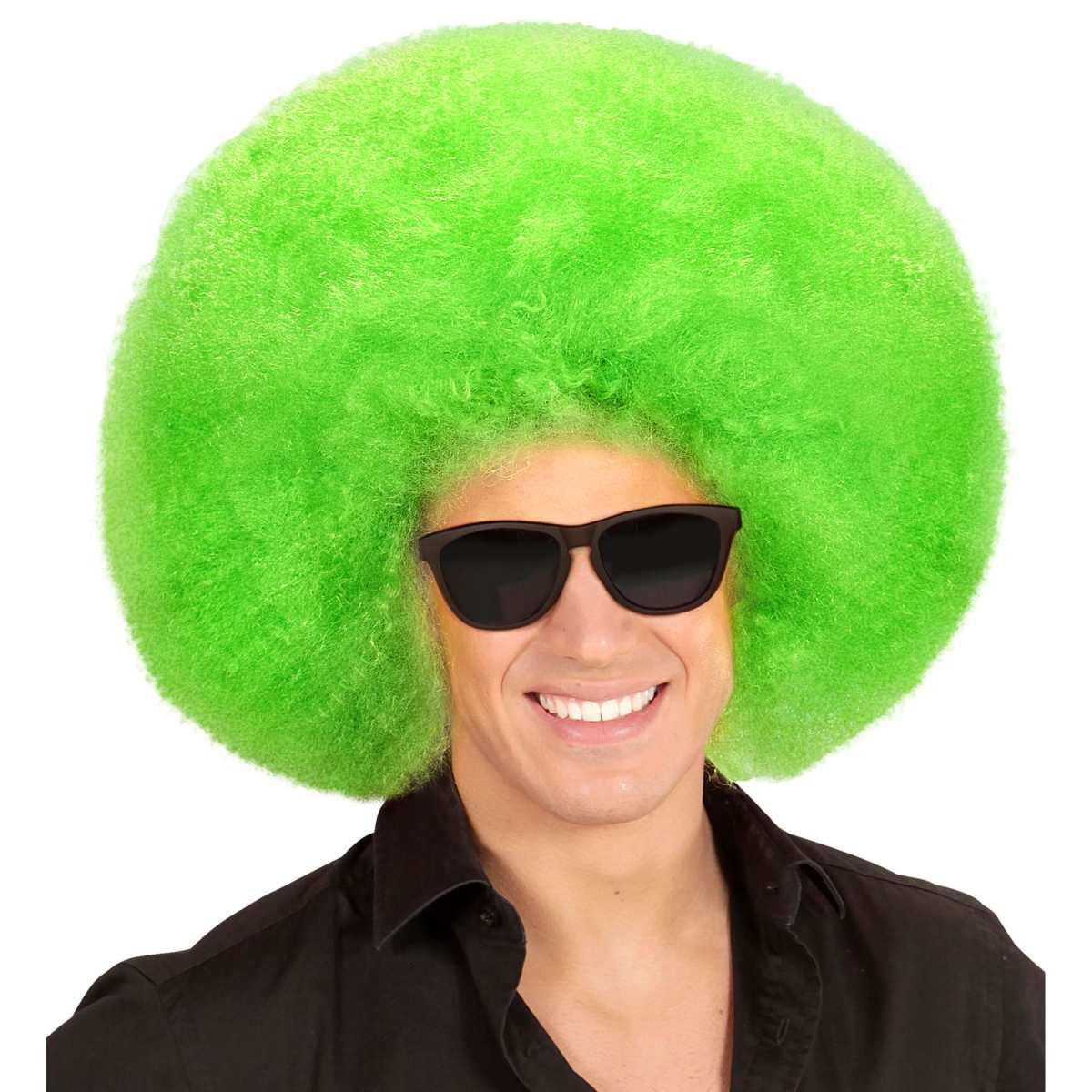Parrucca afro verde