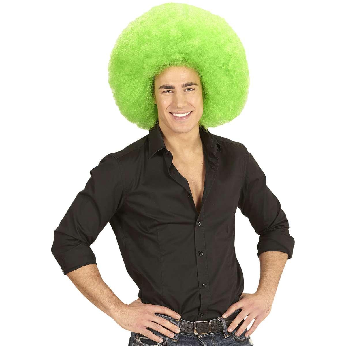 Parrucca afro verde