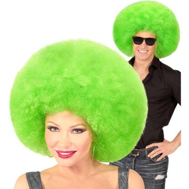 Parrucca afro verde
