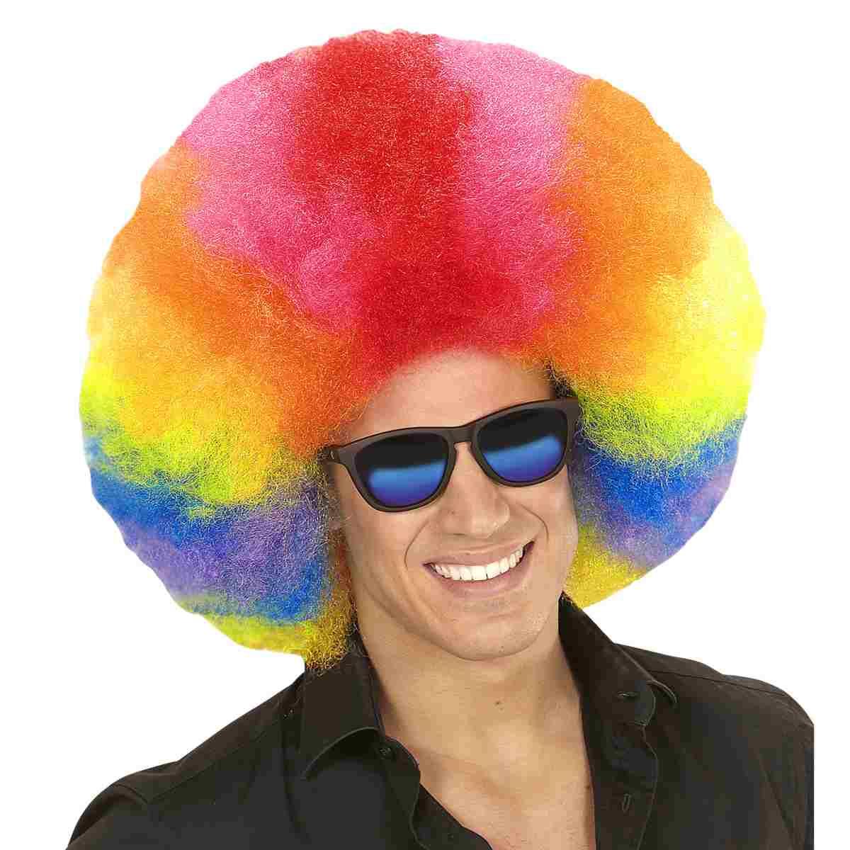 Parrucca afro multicolor