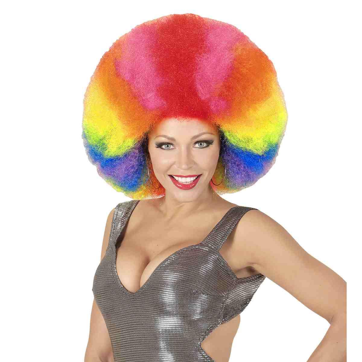 Parrucca afro multicolor