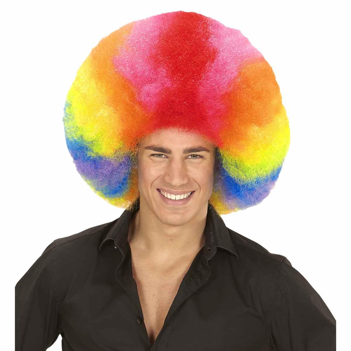 Parrucca afro multicolor