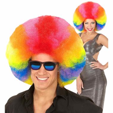 Parrucca afro multicolor