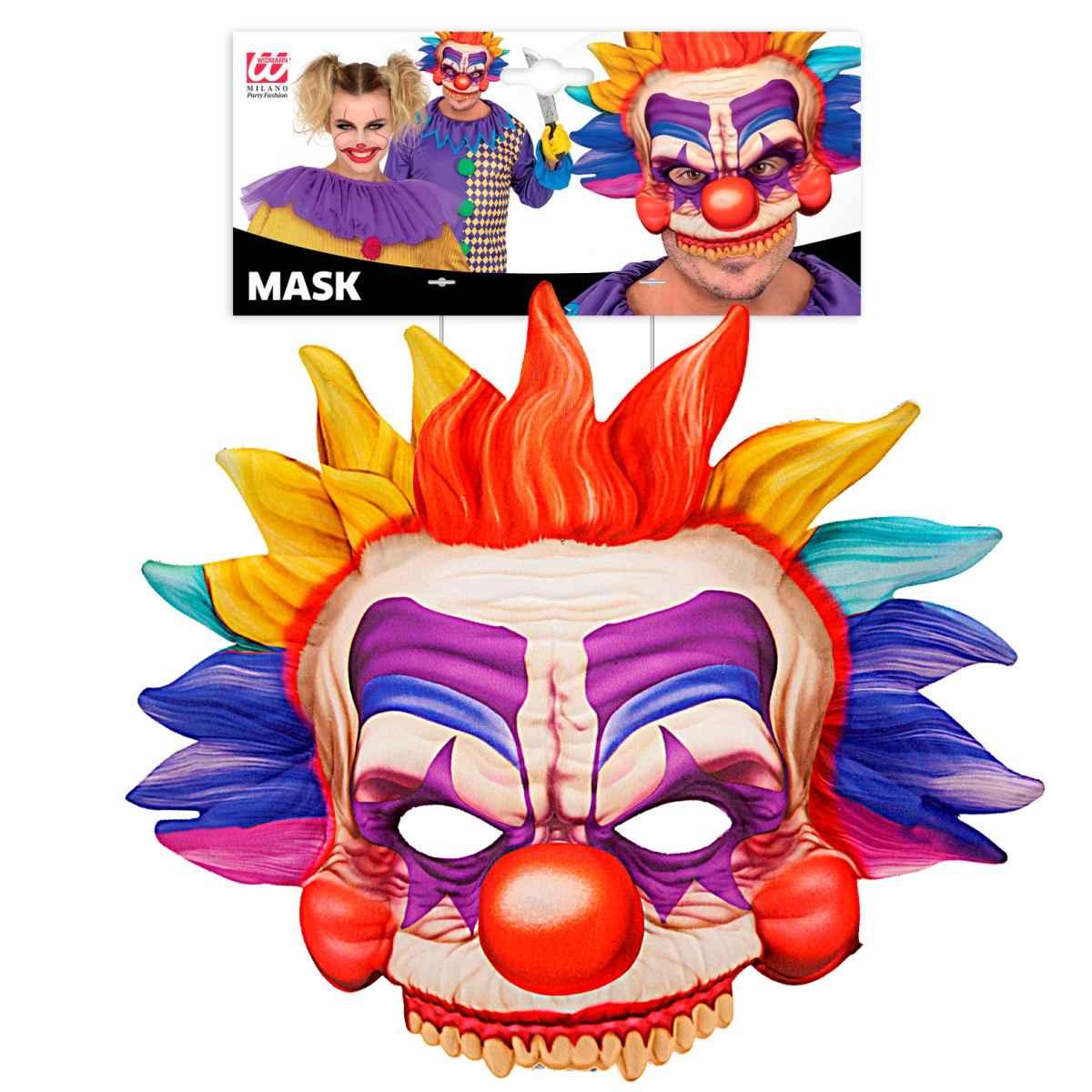Maschera viso tessuto horror clown killer
