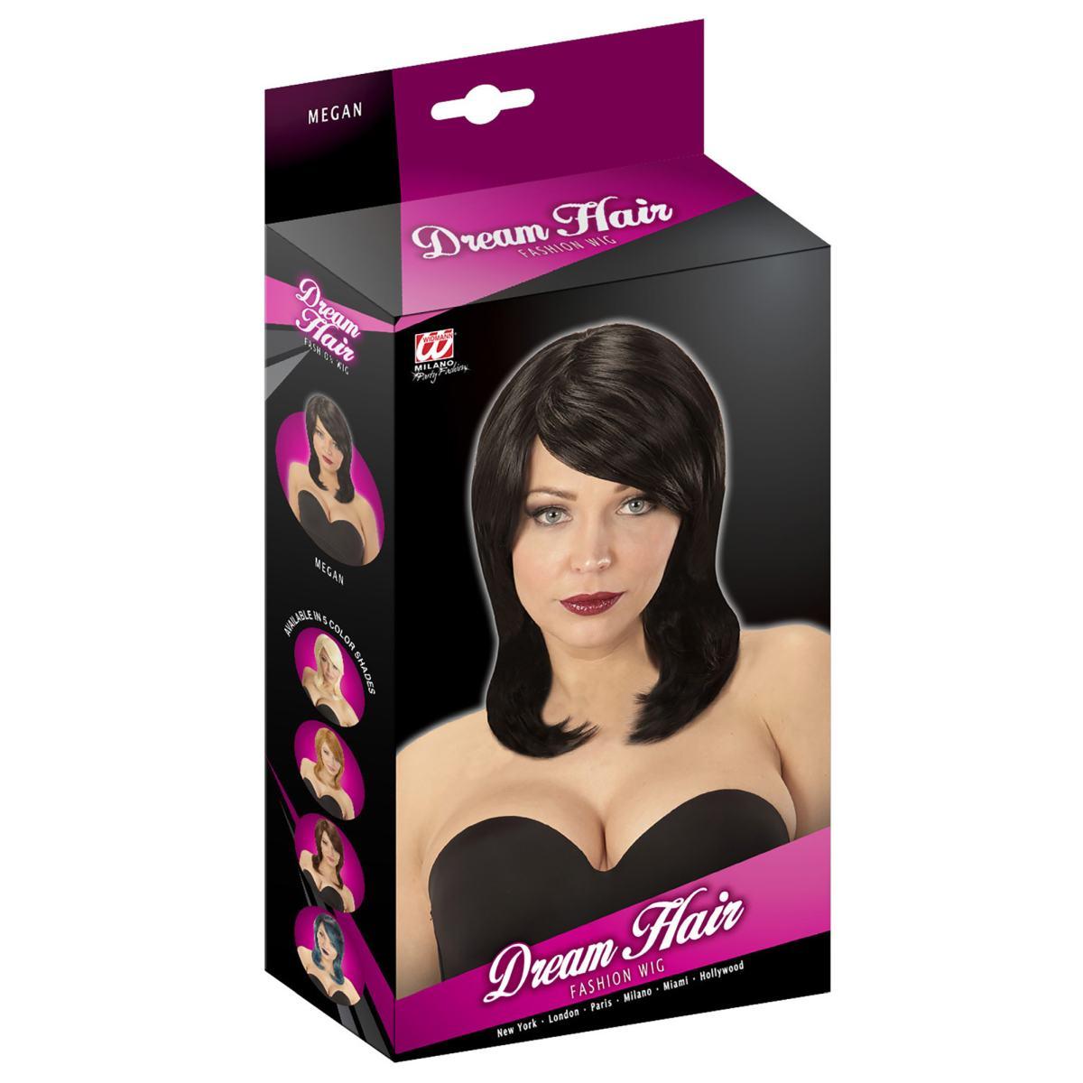 Parrucca dream nera liscia frangia