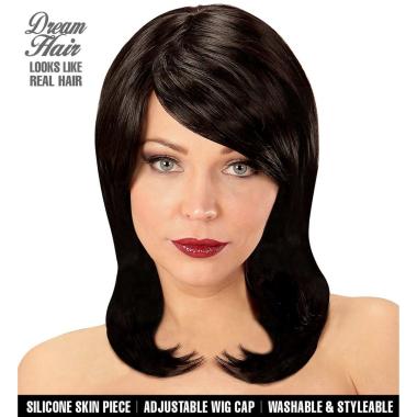 Parrucca dream nera liscia frangia