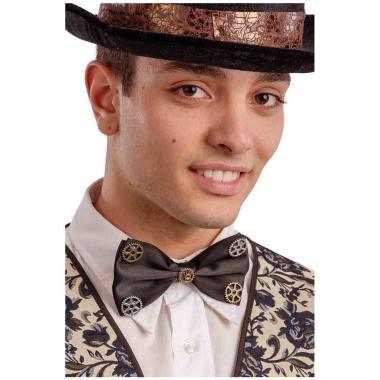 Papillon steampunk nero ingranaggi
