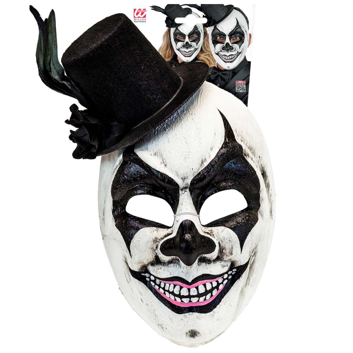 Maschera viso pvc horror commedia dell arte cappello