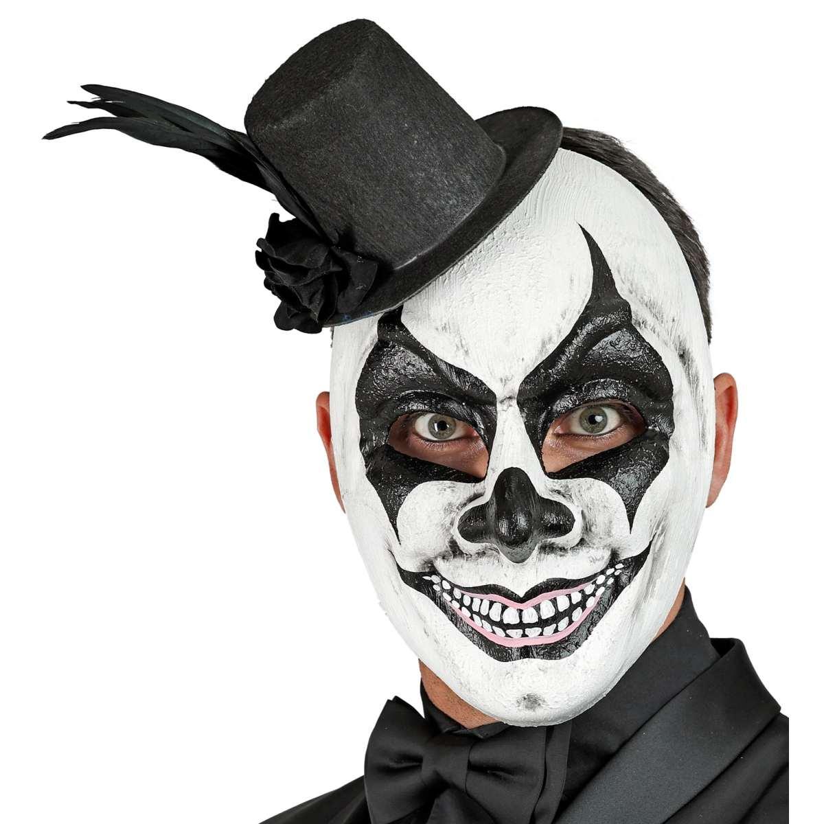 Maschera viso pvc horror commedia dell arte cappello