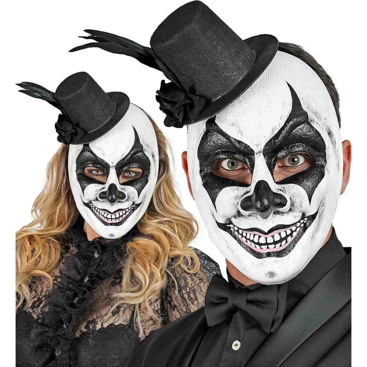Maschera viso pvc horror commedia dell arte cappello