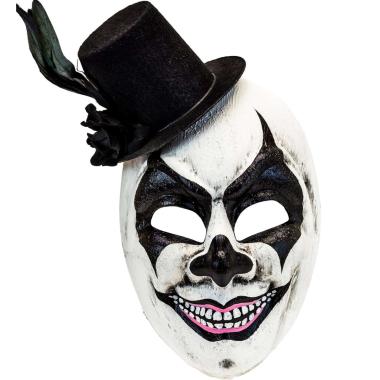 Maschera viso pvc horror commedia dell arte cappello