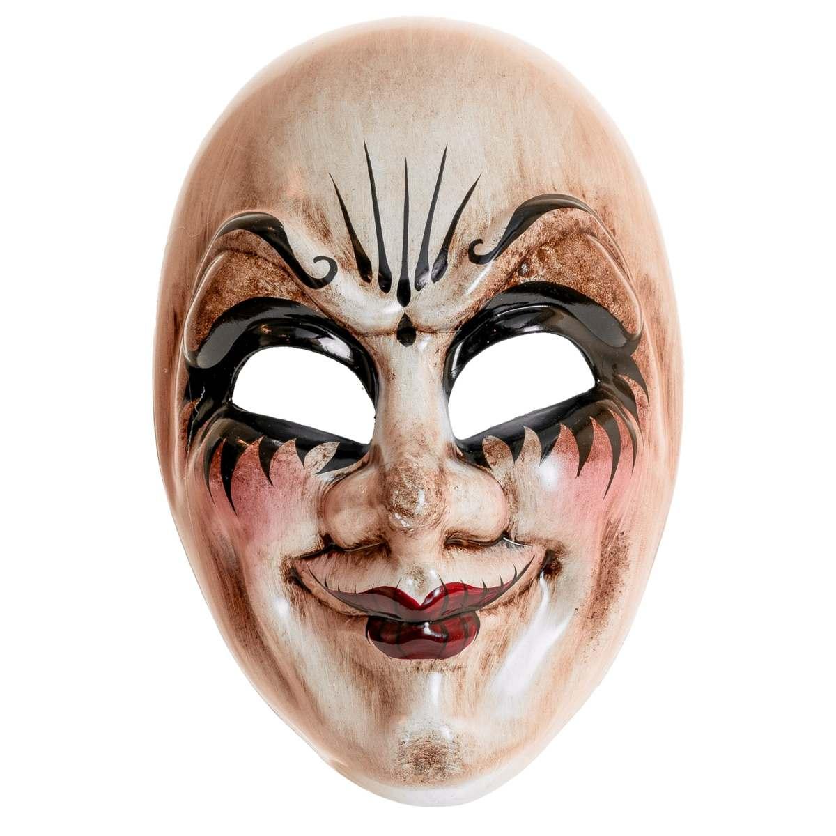 Maschera viso pvc horror commedia dell arte inquietante