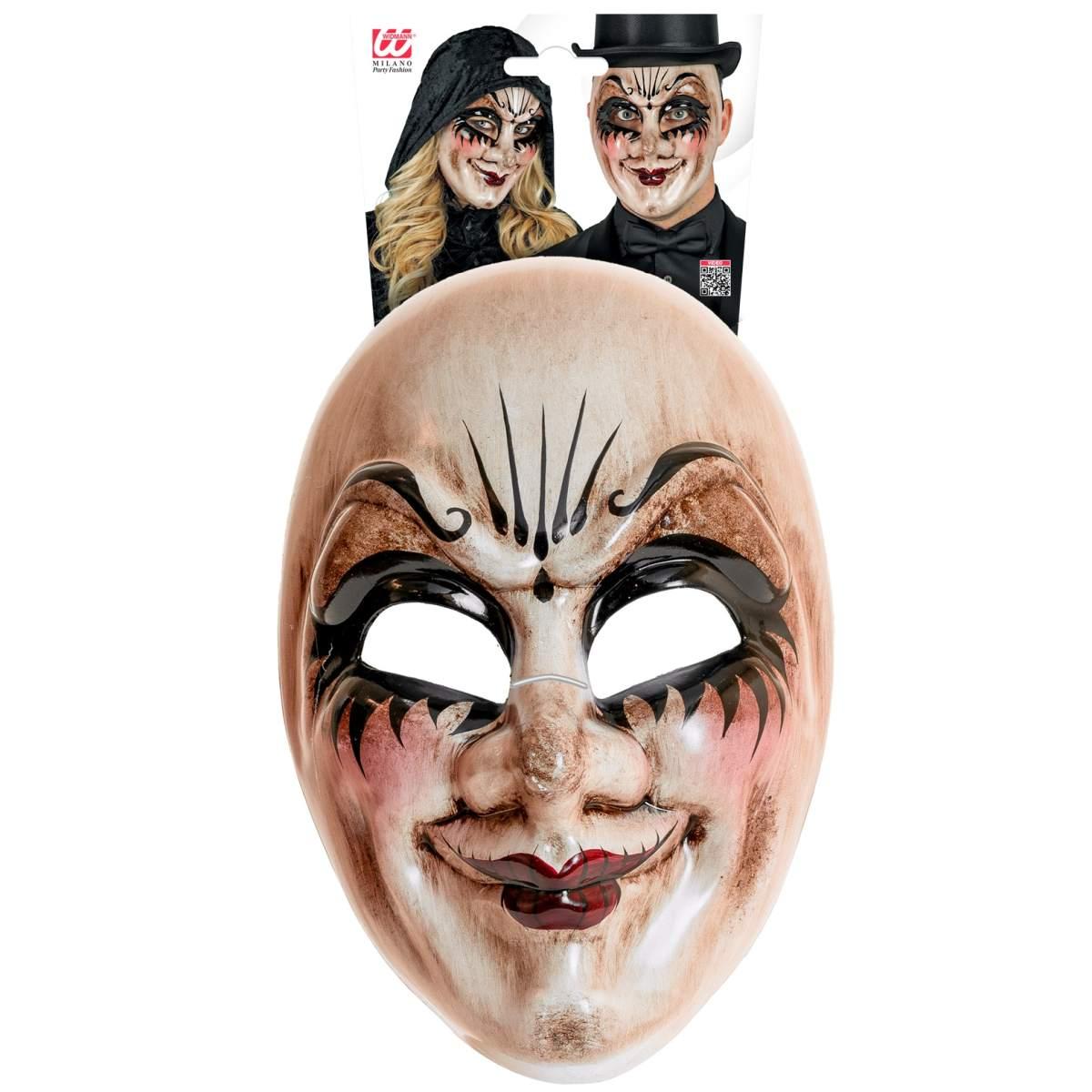 Maschera viso pvc horror commedia dell arte inquietante