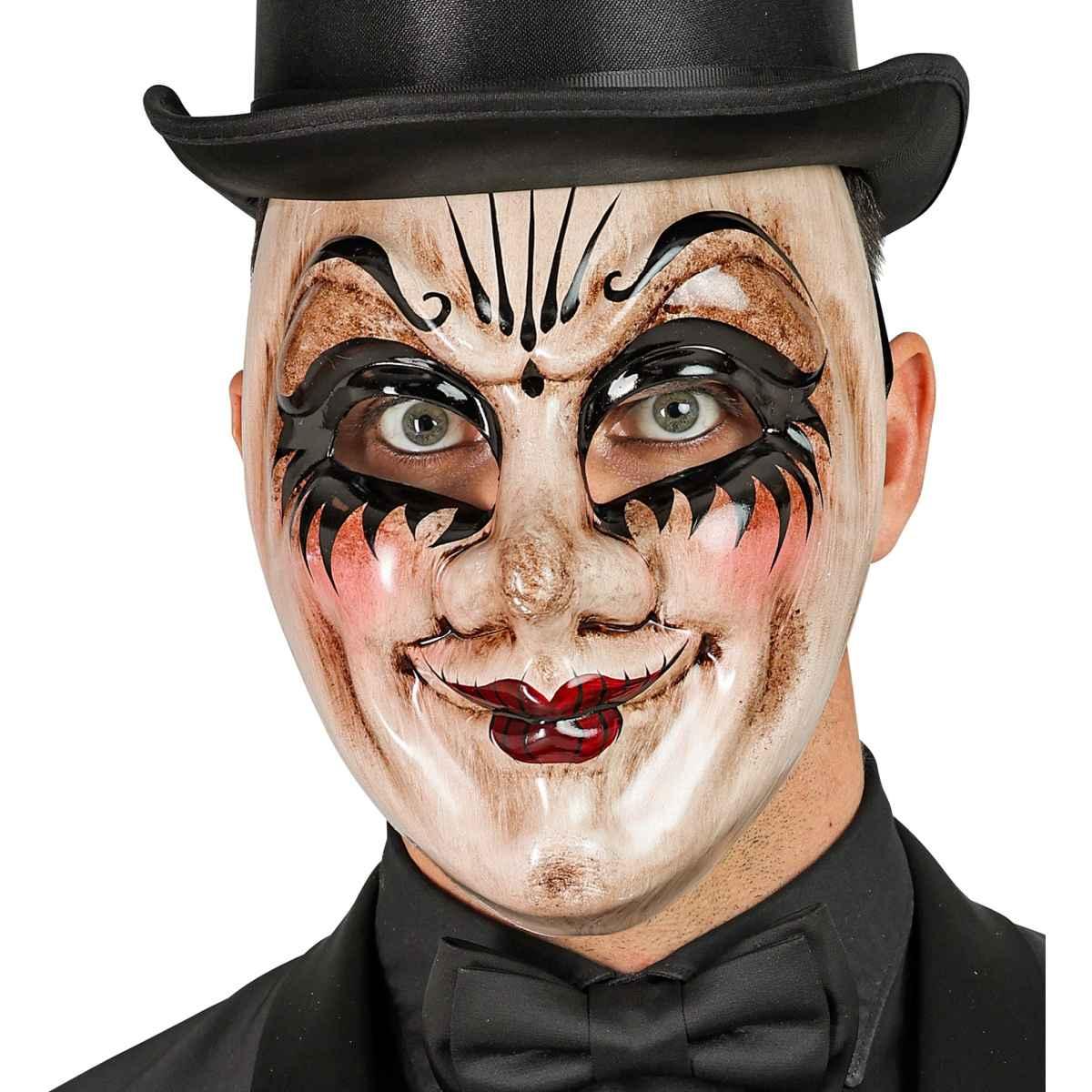 Maschera viso pvc horror commedia dell arte inquietante