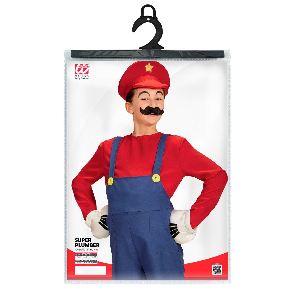 Costume tuta idraulico blu salopette