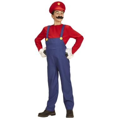 Costume tuta idraulico blu salopette