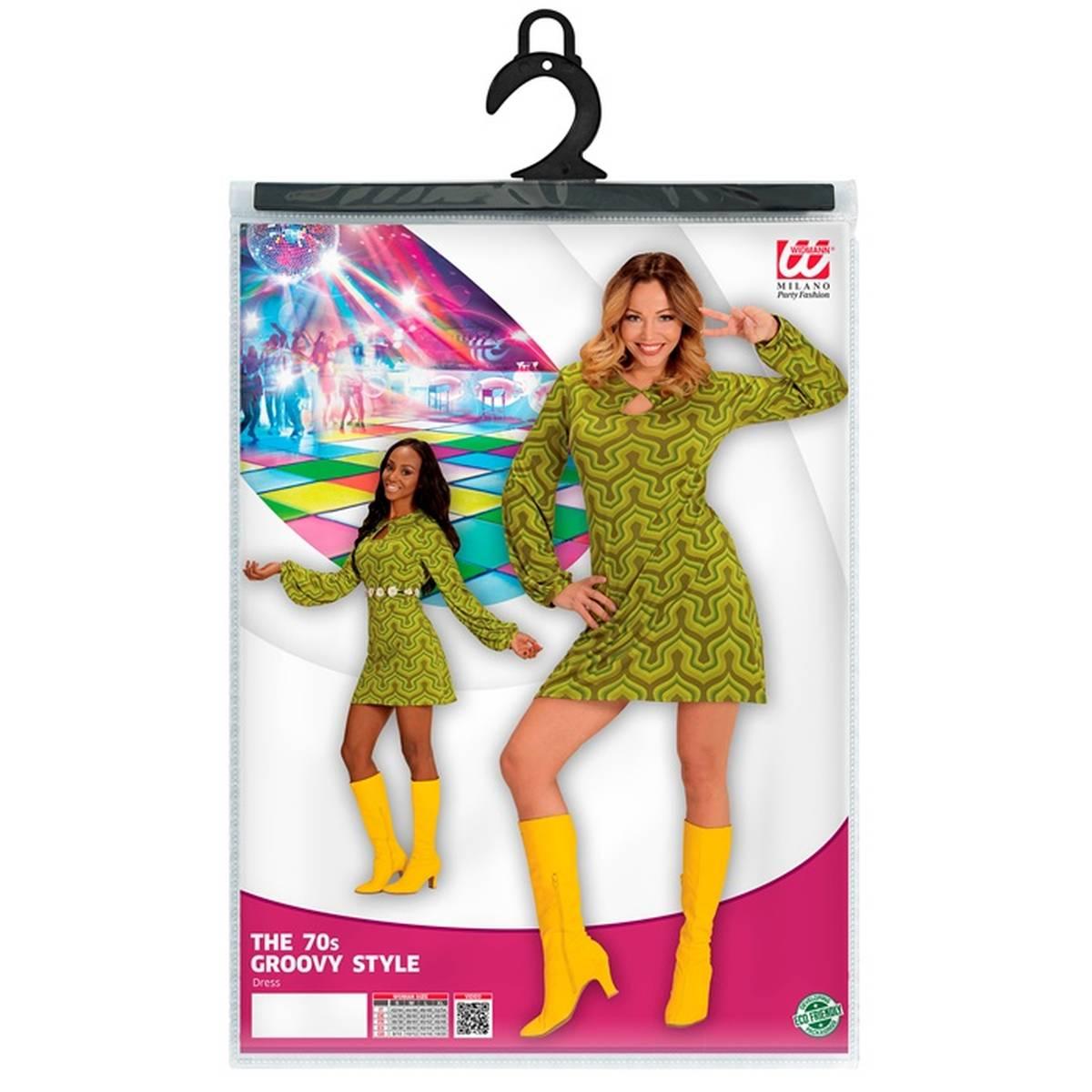 Costume abito anni 70 80 verde