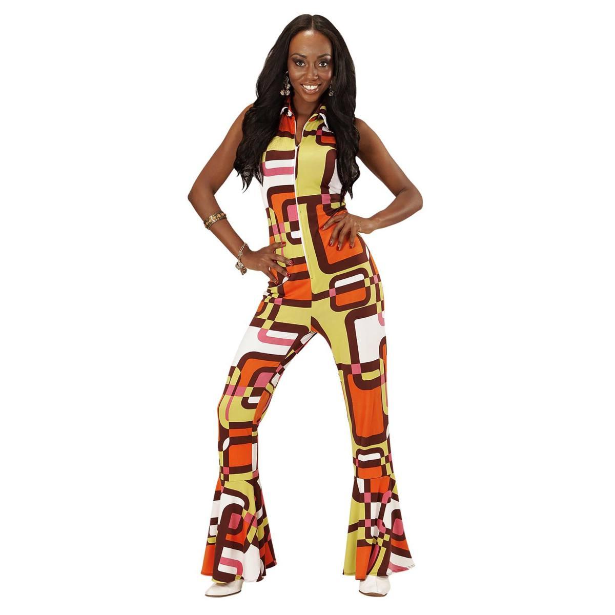 Costume tuta disco anni 70 tubes arancio