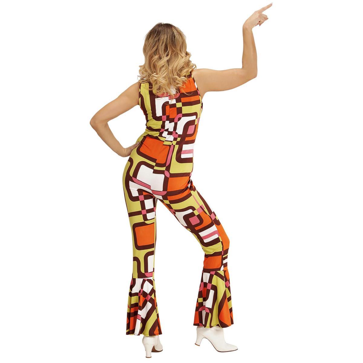 Costume tuta disco anni 70 tubes arancio