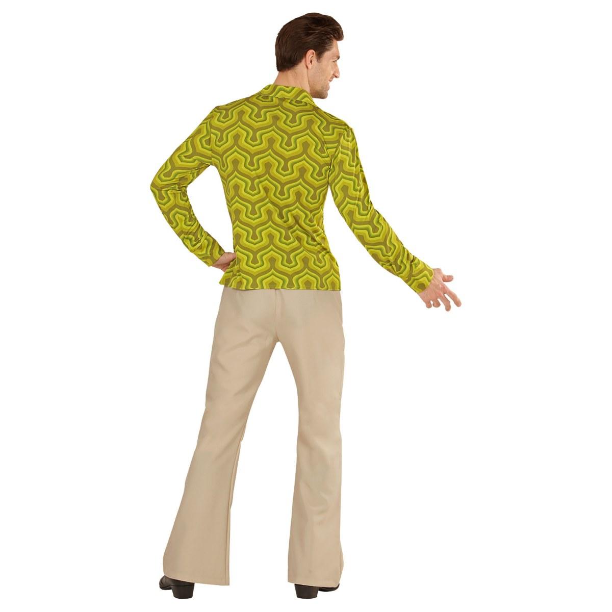 Camicia fantasia anni 70 80 verde