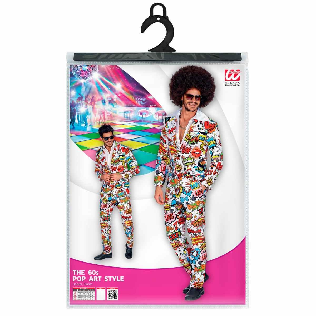Costume completo anni 70 80 pop art