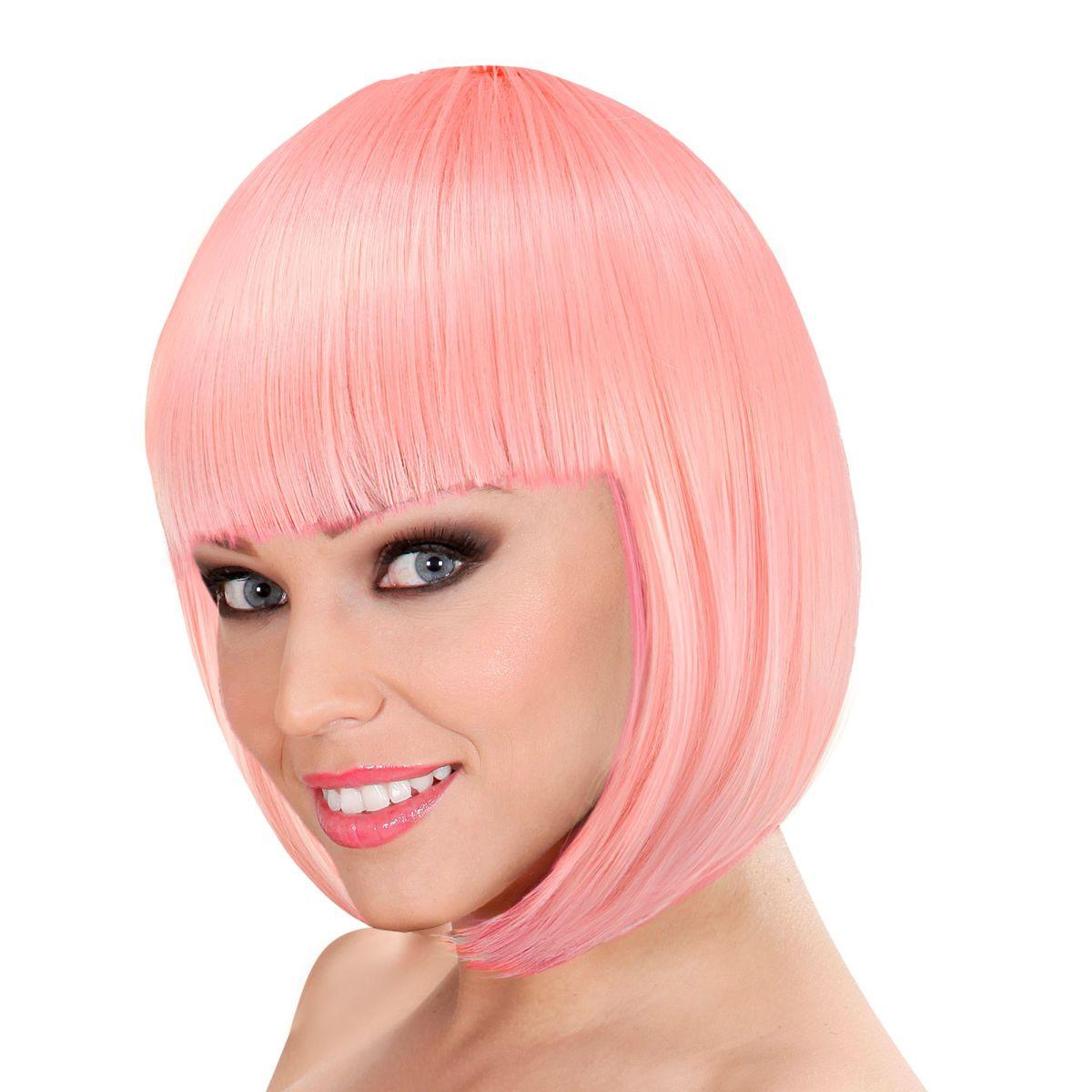Parrucca caschetto lou rosa chiaro