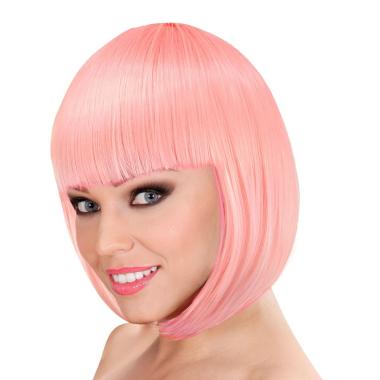 Parrucca caschetto lou rosa chiaro