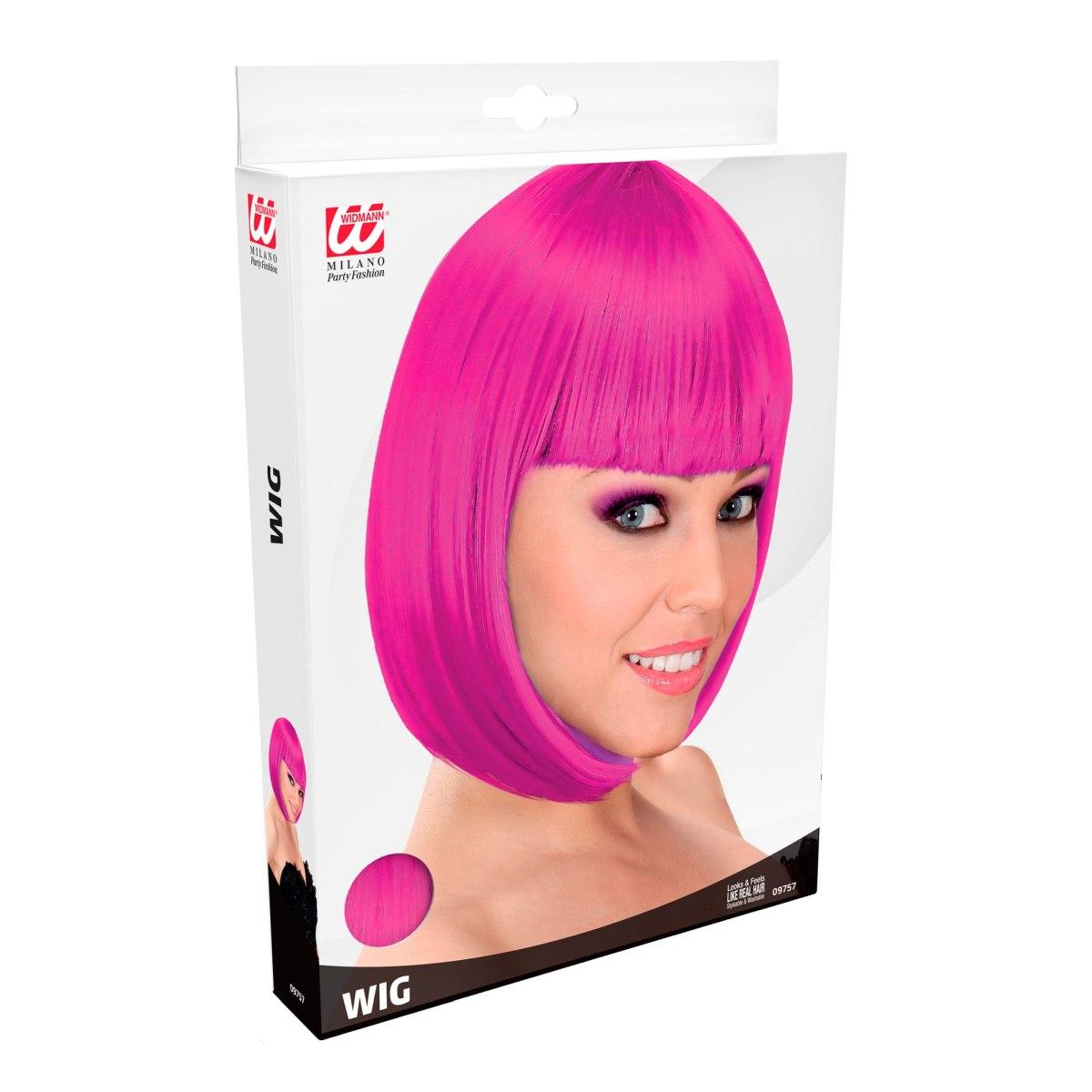 Parrucca caschetto lou rosa fucsia