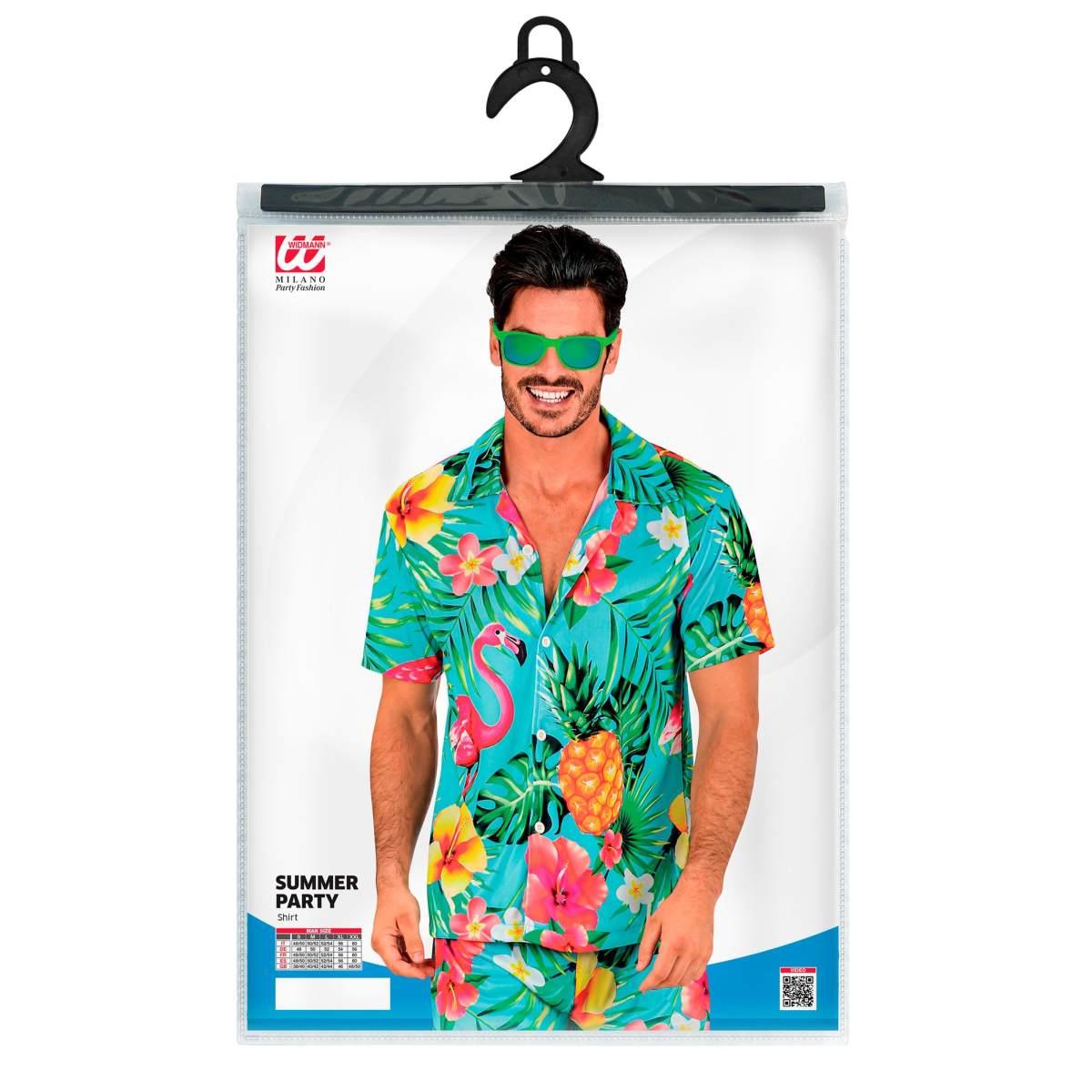 Camicia azzurra hawaii summer party