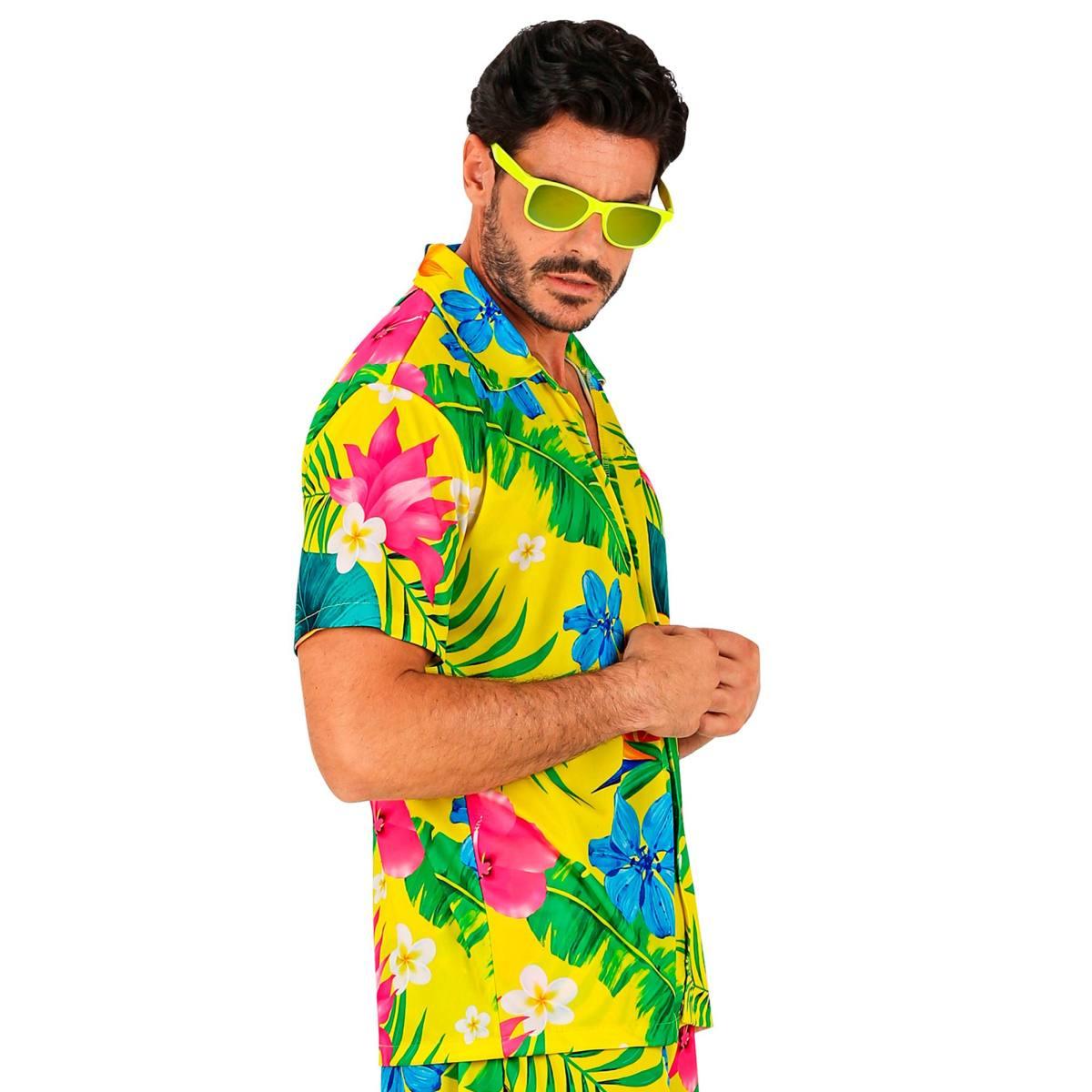 Camicia gialla hawaii summer party