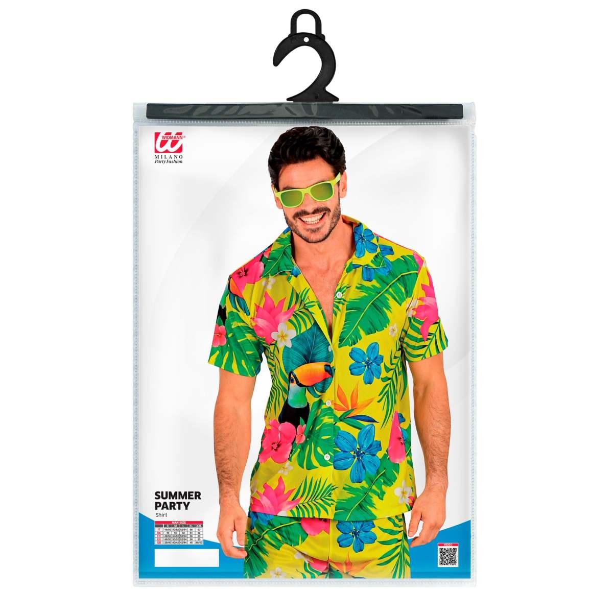 Camicia gialla hawaii summer party