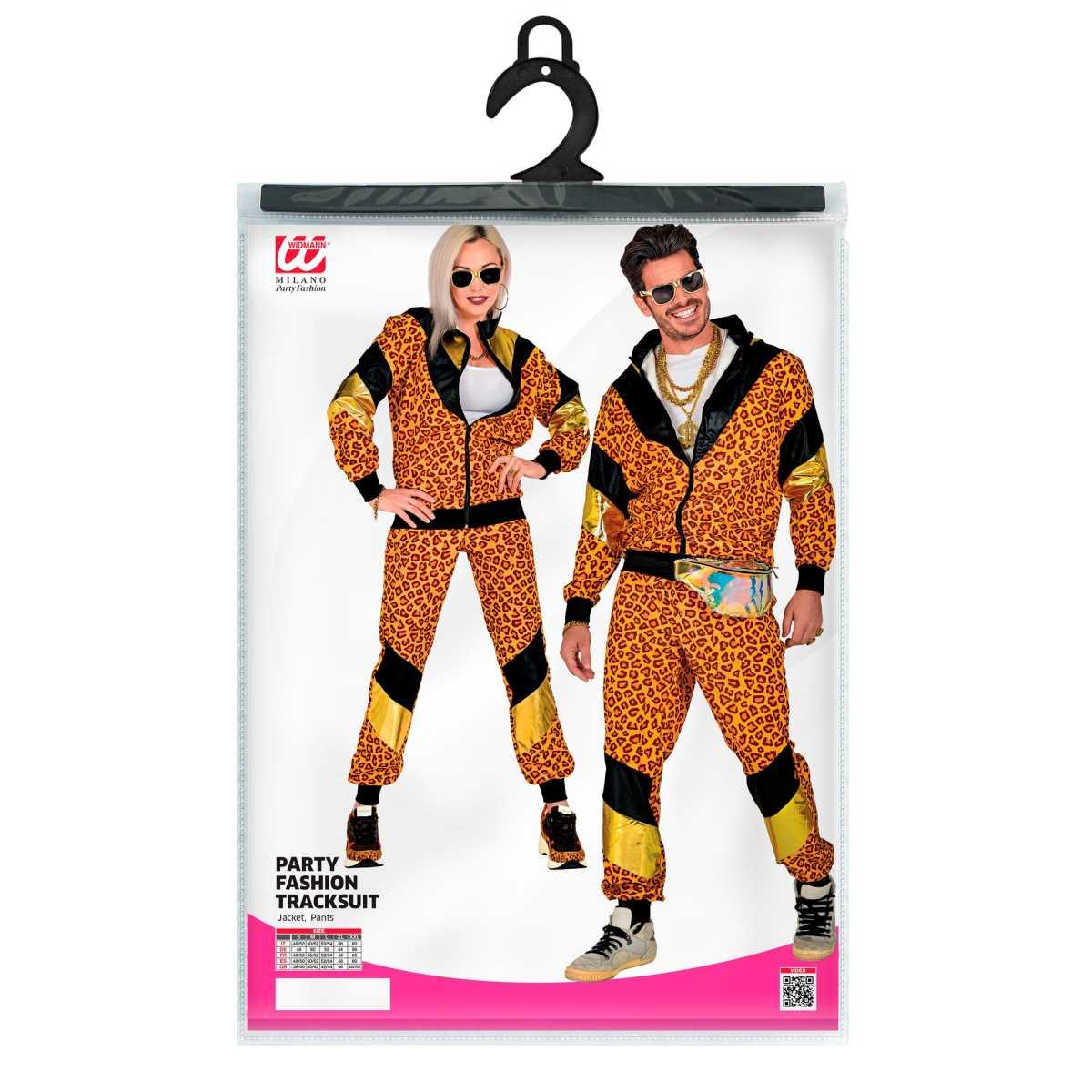 Costume tuta anni 70 80 dance leopardata