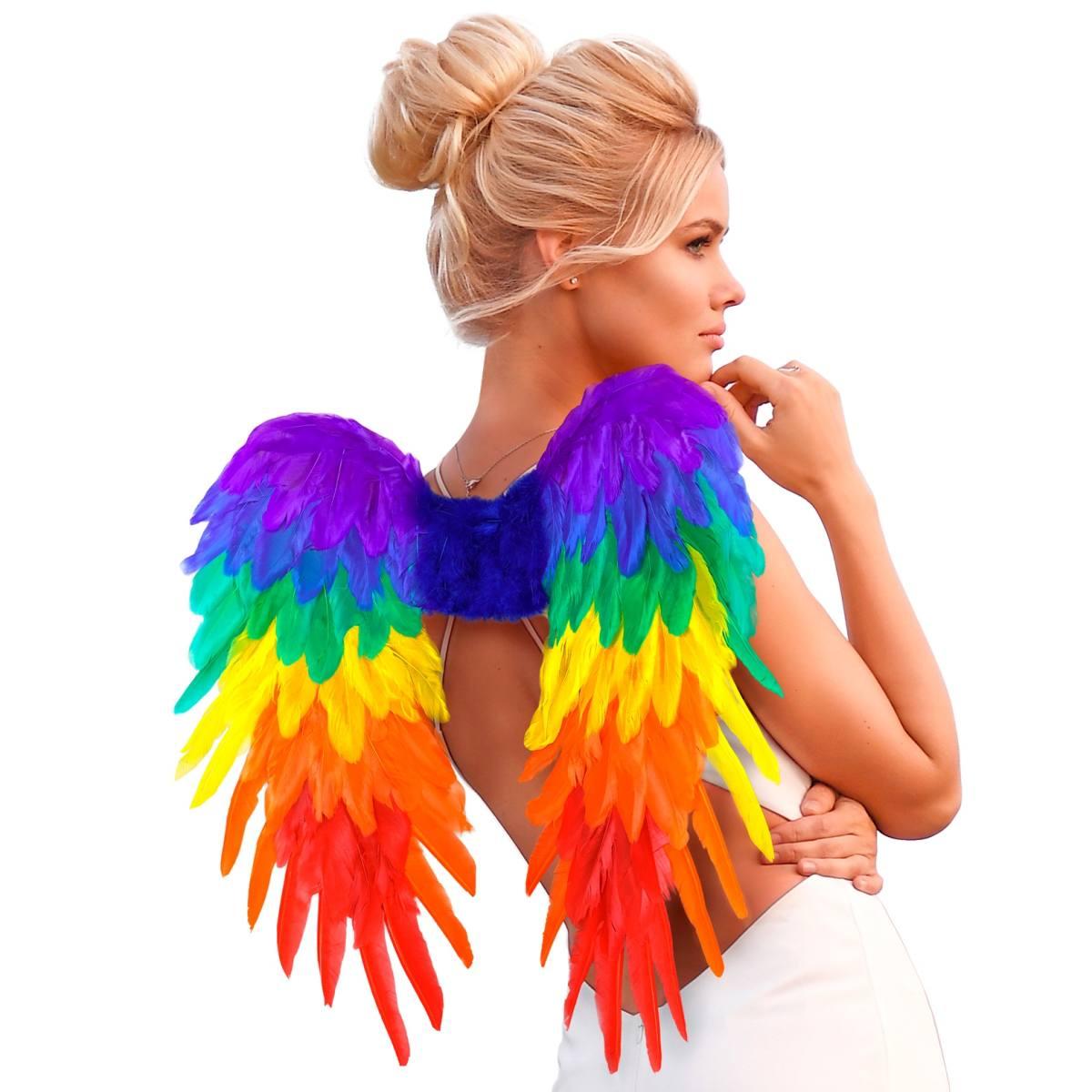 Ali piumate arcobaleno multicolor