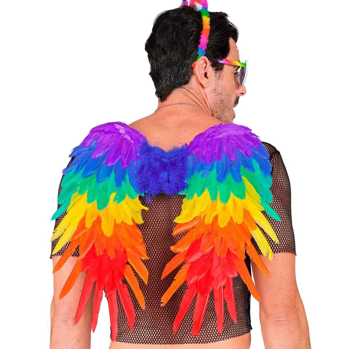 Ali piumate arcobaleno multicolor