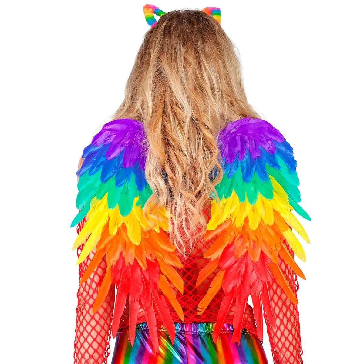 Ali piumate arcobaleno multicolor