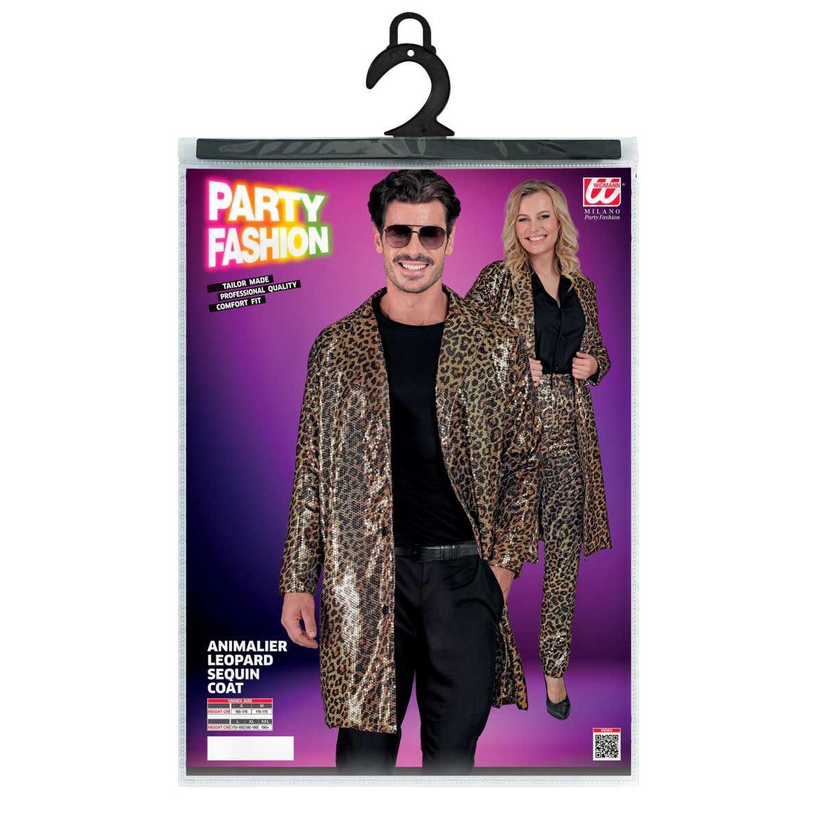 Cappotto party disco animalier leopardato