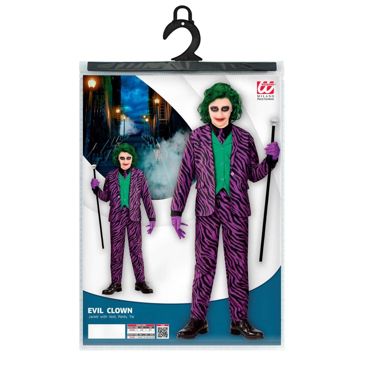 Costume evil clown joker