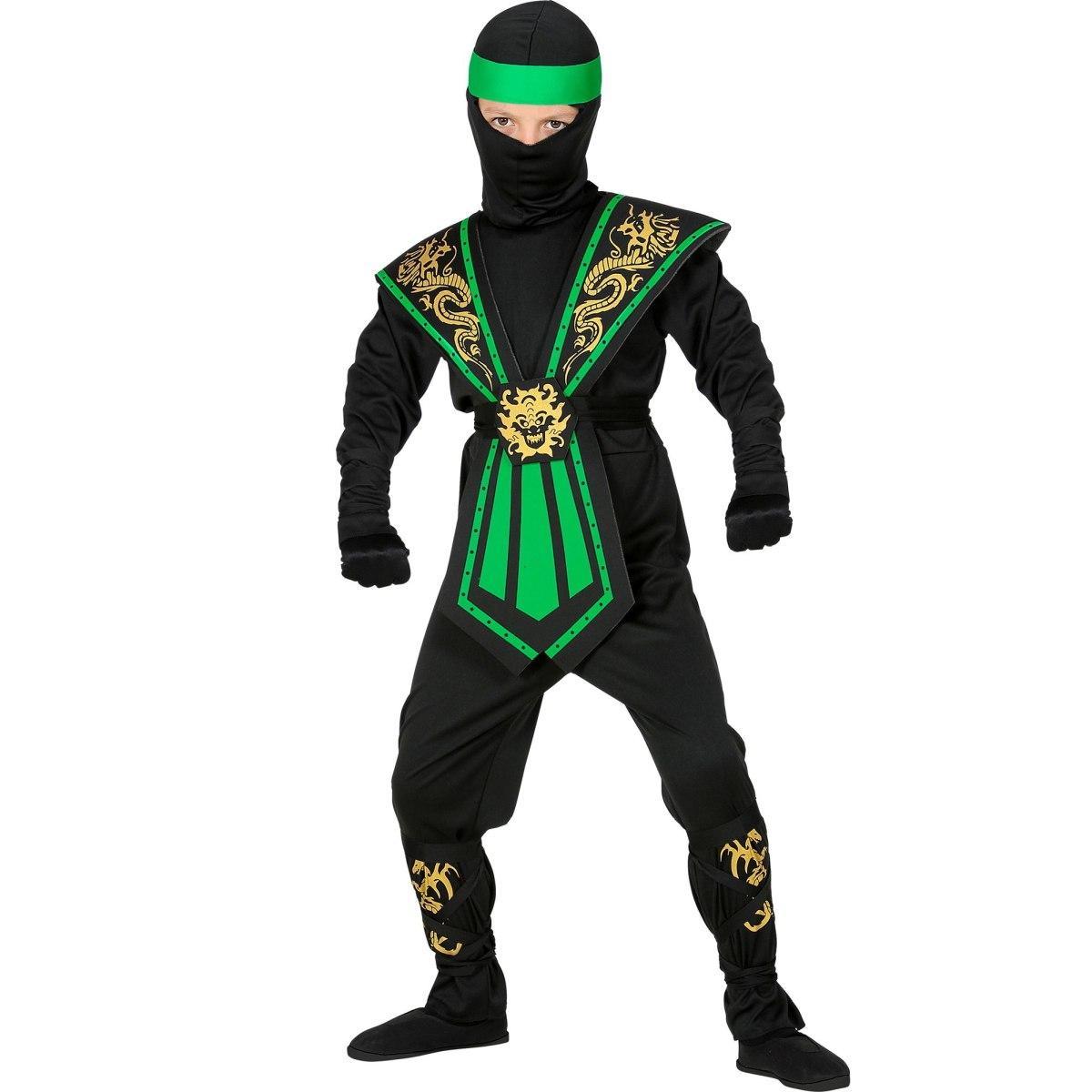 Costume ninja nero verde