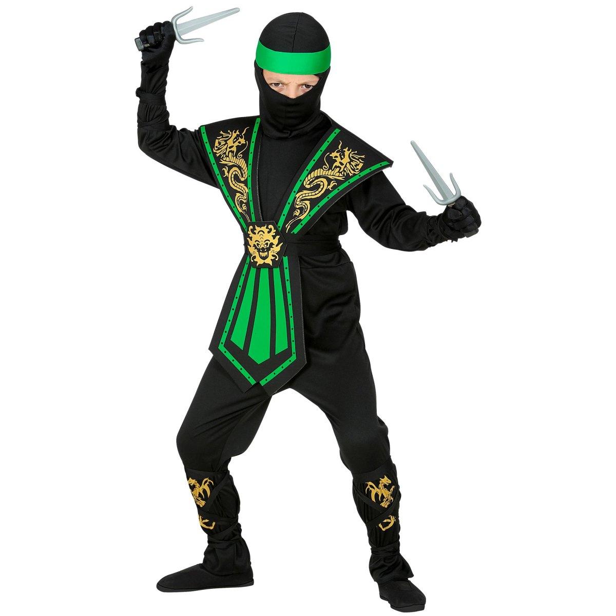 Costume ninja nero verde