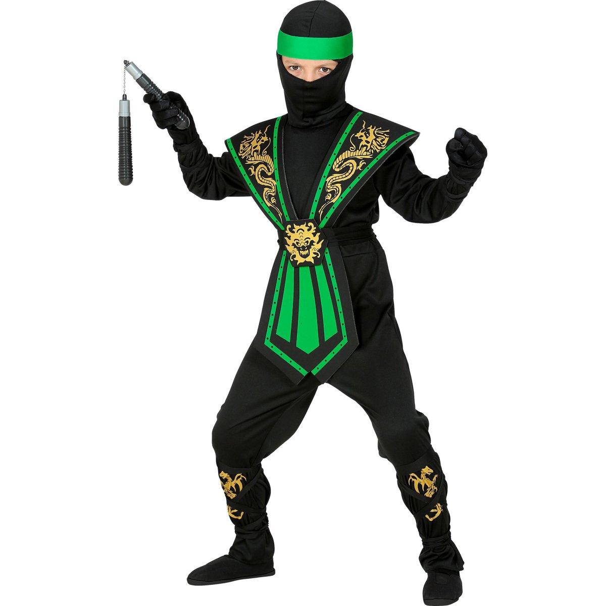 Costume ninja nero verde