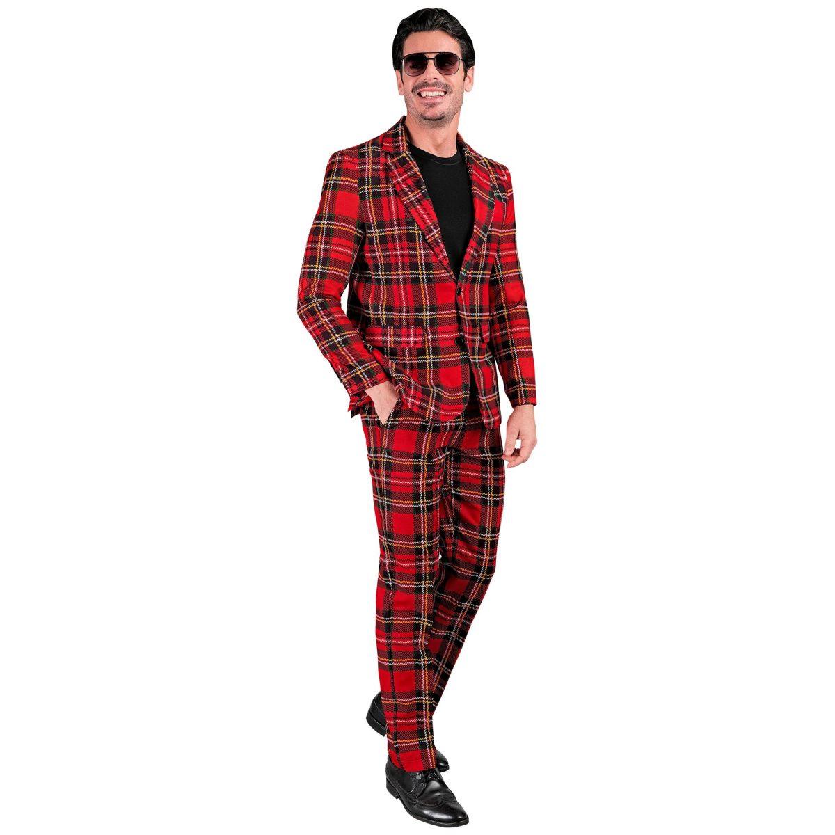 Costume completo tartan rosso