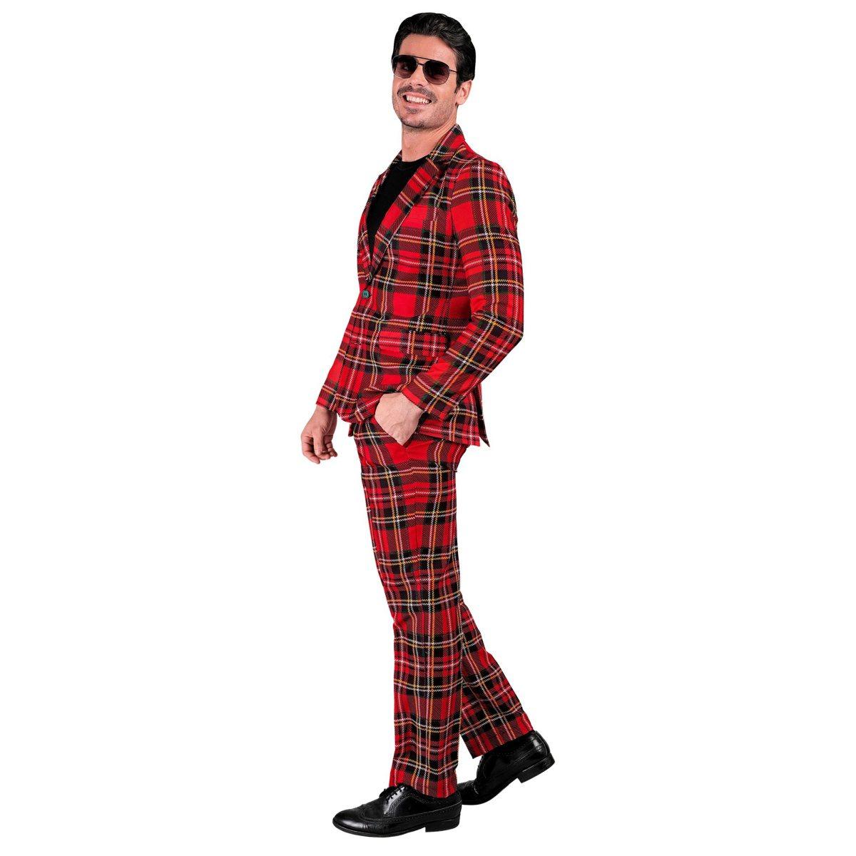 Costume completo tartan rosso