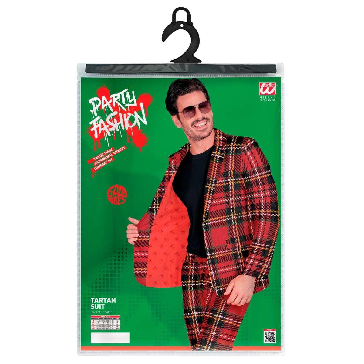 Costume completo tartan rosso