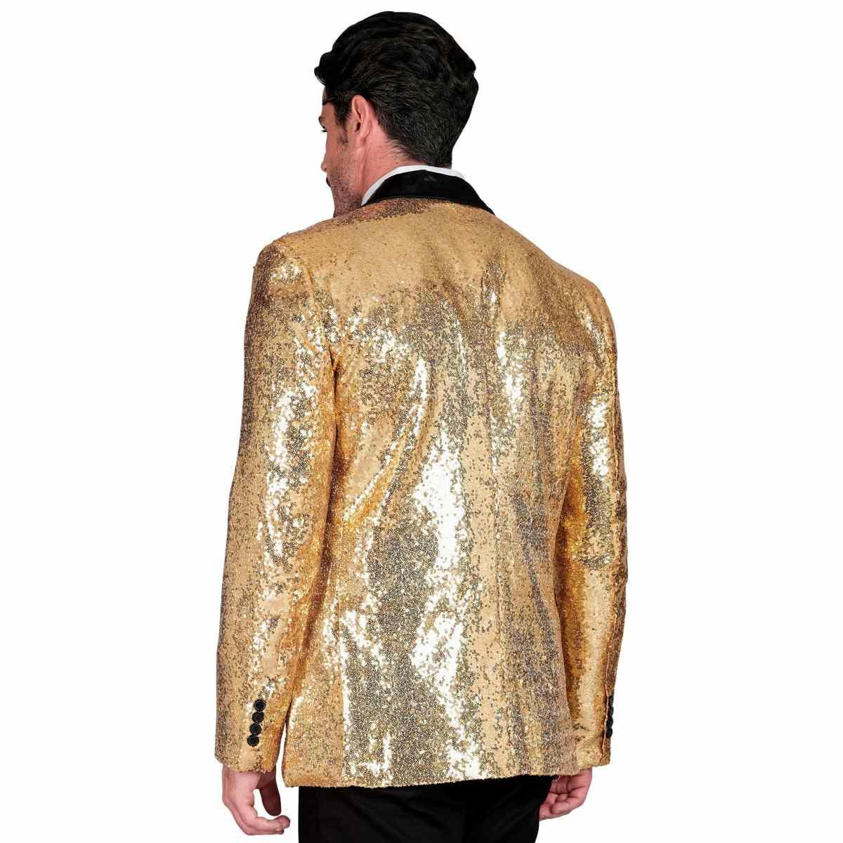 Giacca oro paillettes bavero