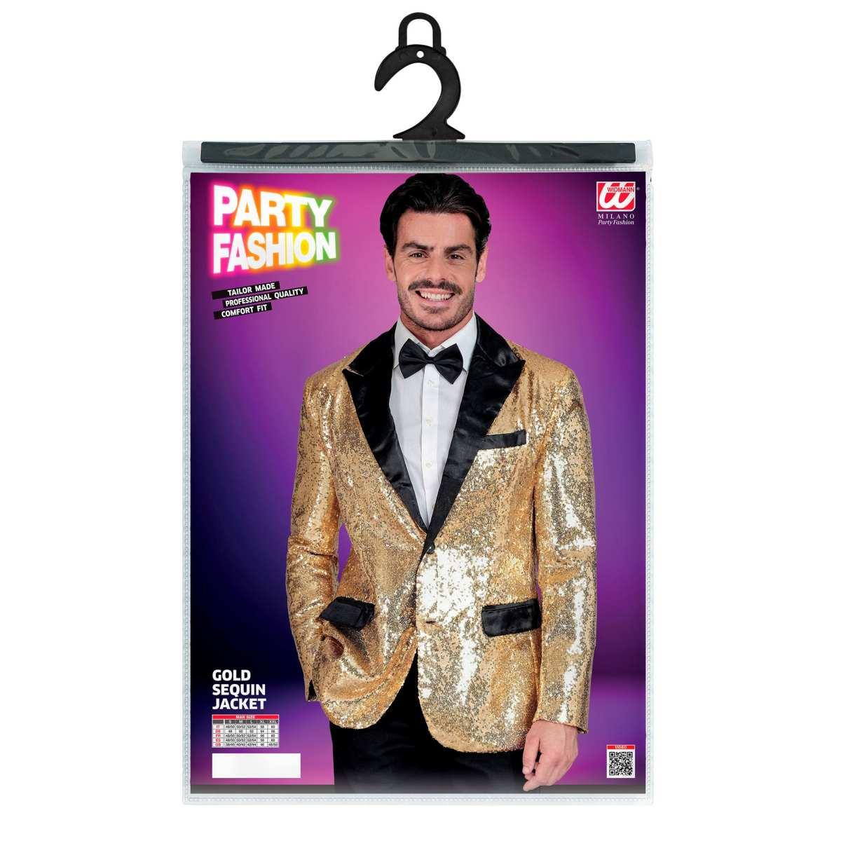 Giacca oro paillettes bavero