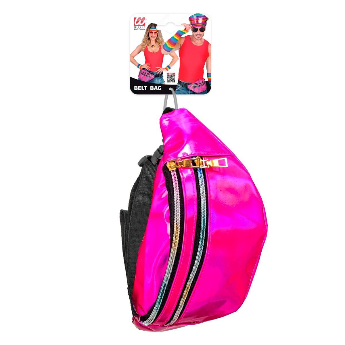 Borsa marsupio rosa fucsia olografico
