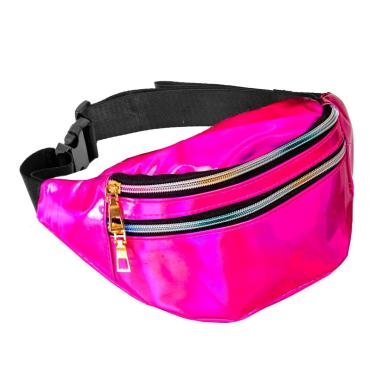 Borsa marsupio rosa fucsia olografico
